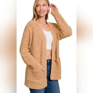 Women's Stylish Tan Cardigan